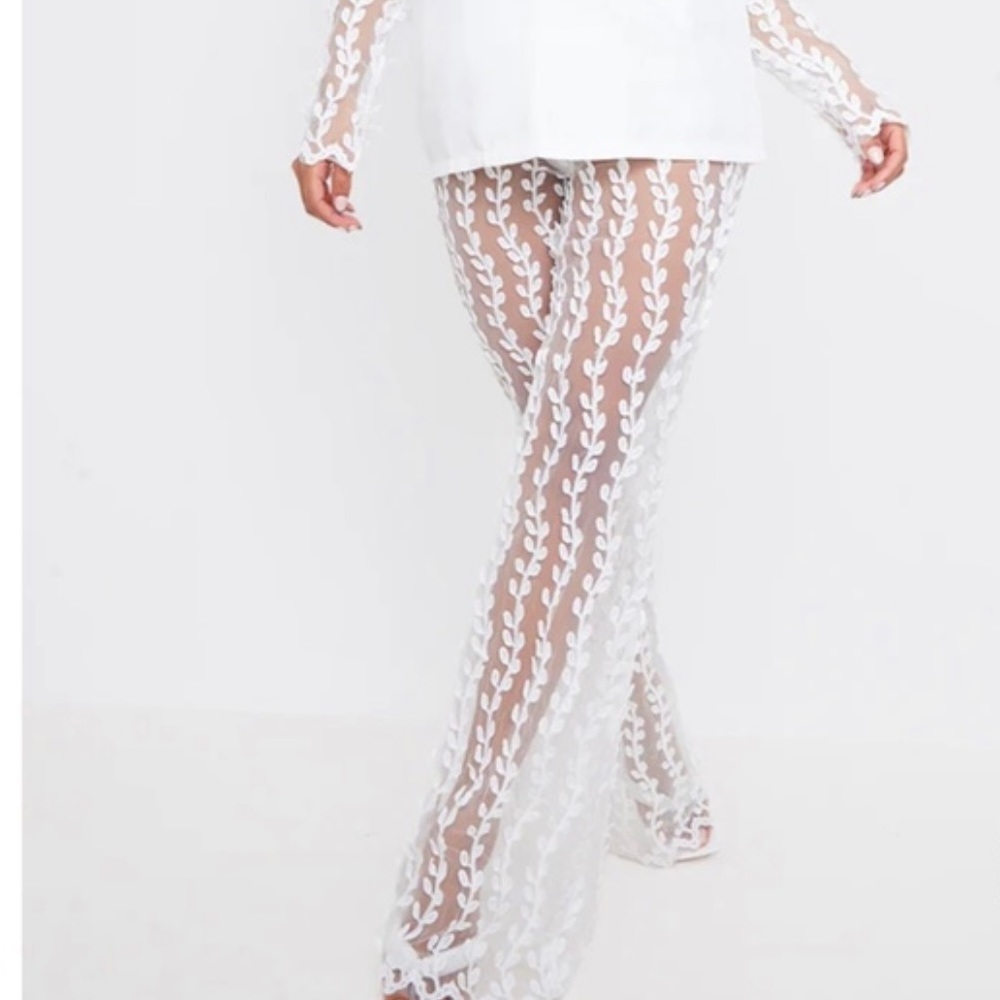 Sexy pant only.  No jacket or under layer shirt